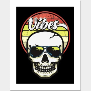 Skull Vibes Smile Posters and Art